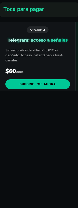 Animación: tocar suscribirme ahora abre la pantalla de pago